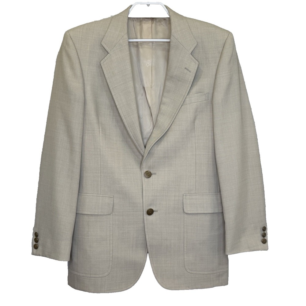Vintage Jack Nicklaus Golden Bear Hart Schaffner Marx Blazer Sports Coat 42R Tan
